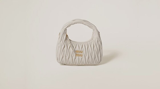 Cognac Ivy Leather Patchwork Bag | Miu Miu