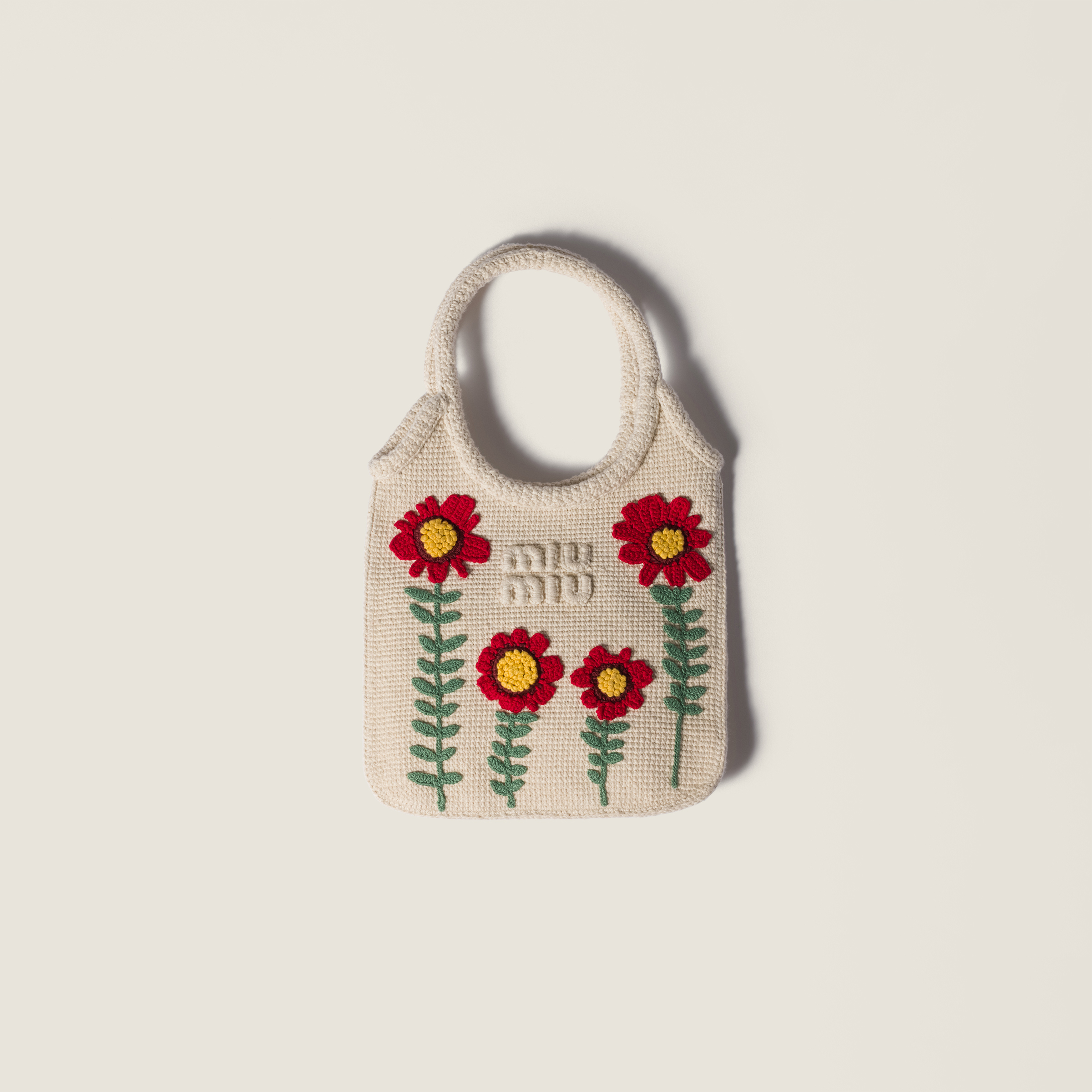 Ivy embroidered cotton handbag