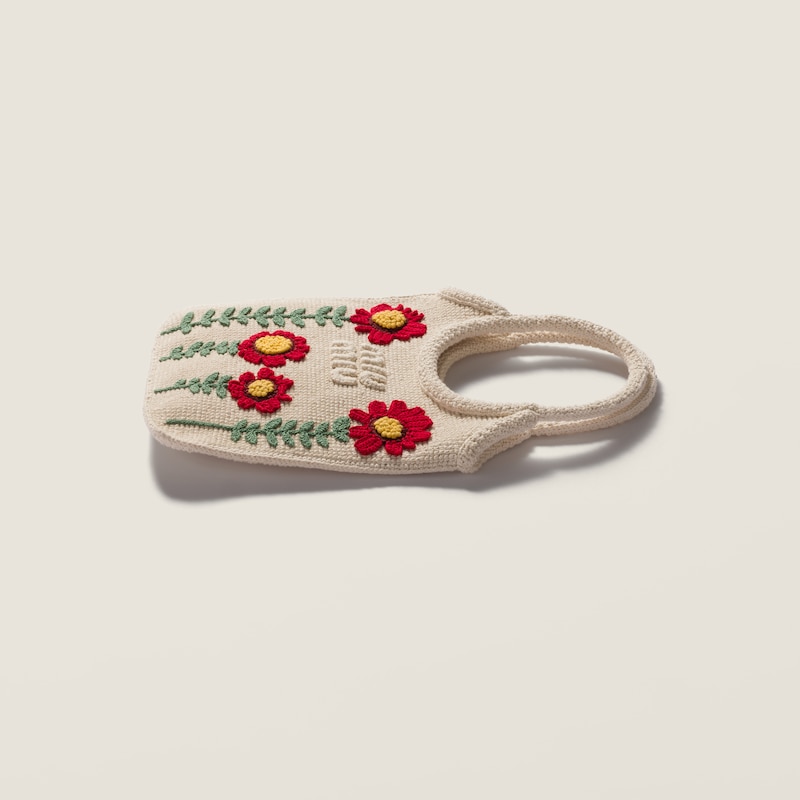 Ivy embroidered cotton handbag