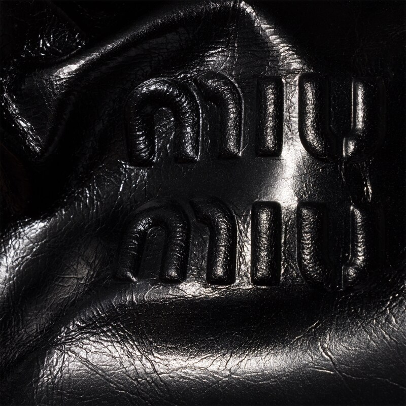 Shiny leather handbag