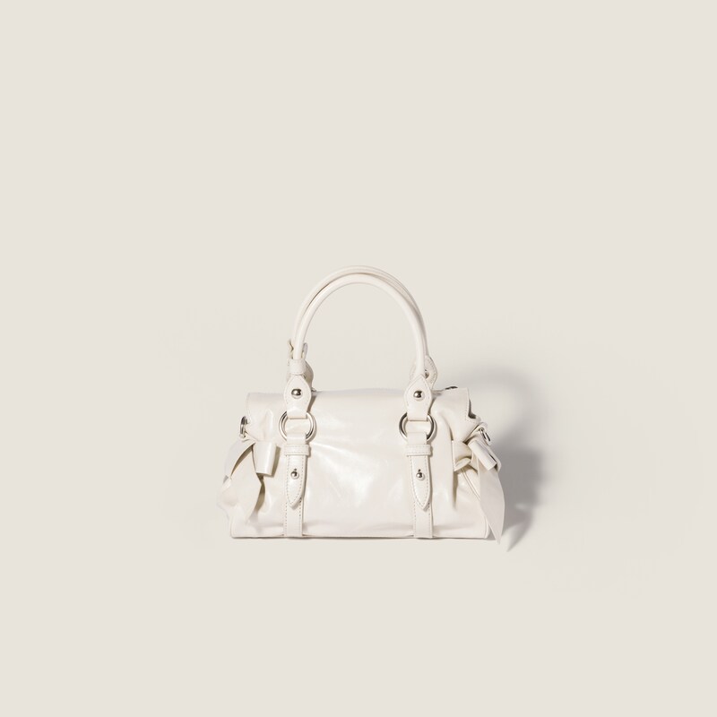 Shiny leather handbag