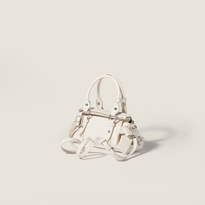 Shiny leather handbag