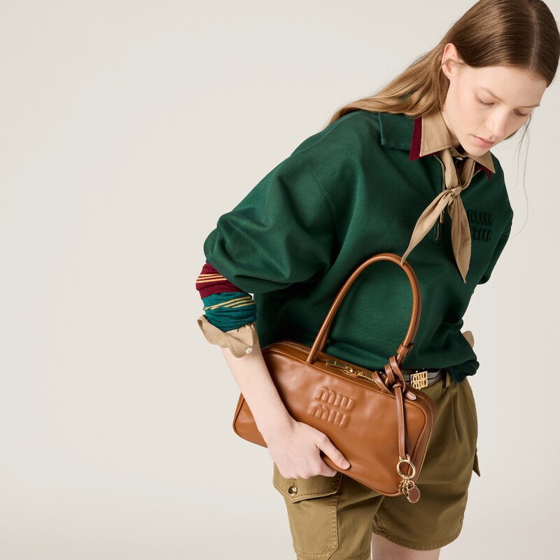 Beau leather top-handle bag