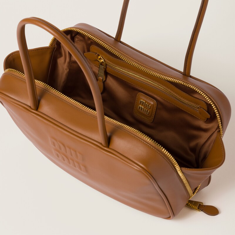 Beau leather top-handle bag