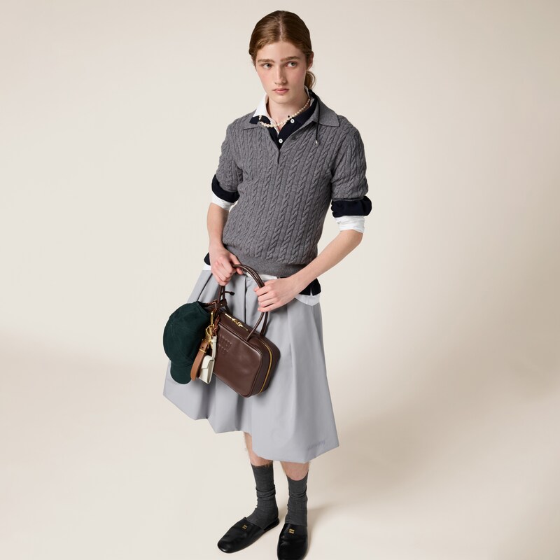 Beau leather top-handle bag