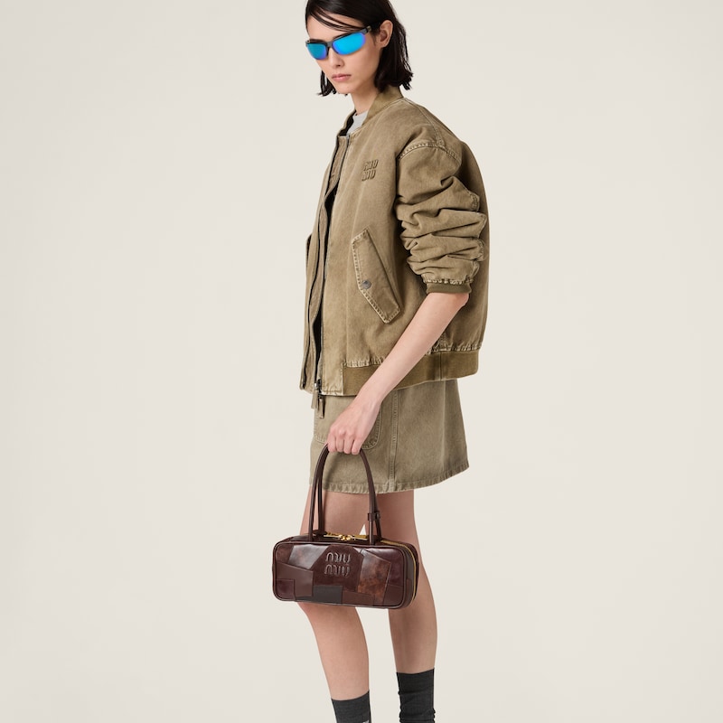 Beau leather patchwork bag