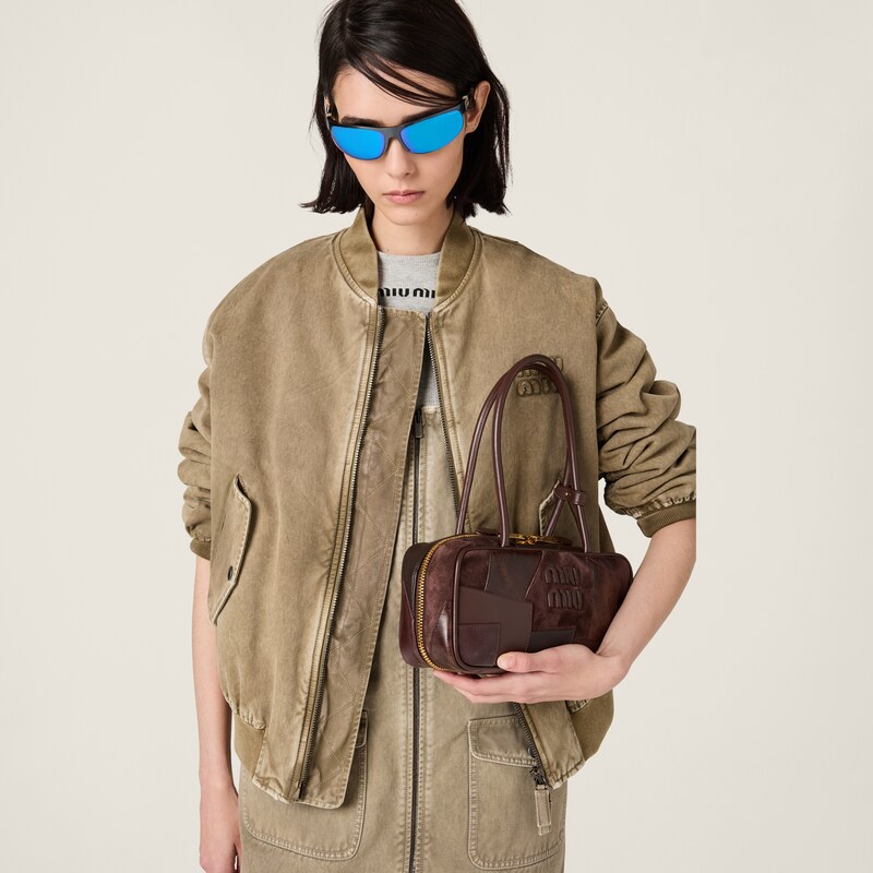 Beau leather patchwork bag