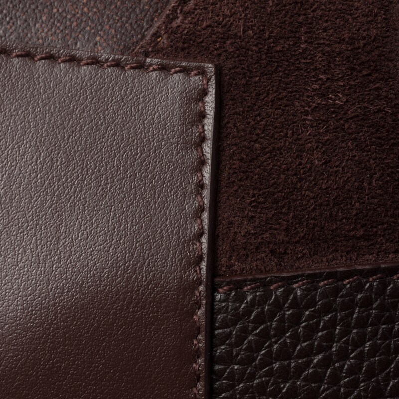 Beau leather patchwork bag