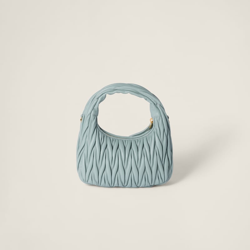 Wander matelassé nappa leather hobo bag