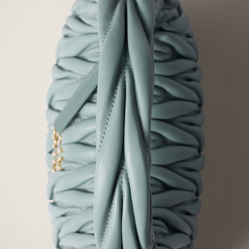 Wander matelassé nappa leather hobo bag