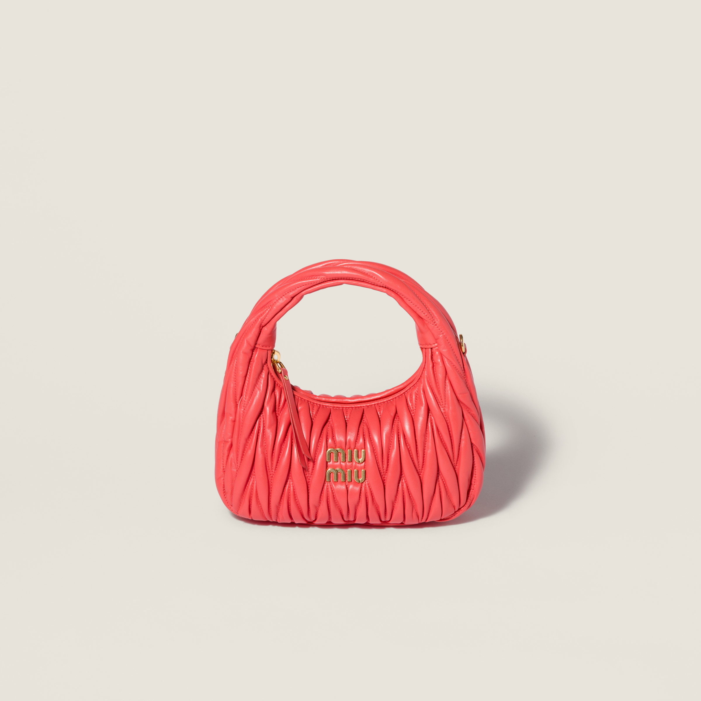 Wander matelassé nappa leather hobo bag