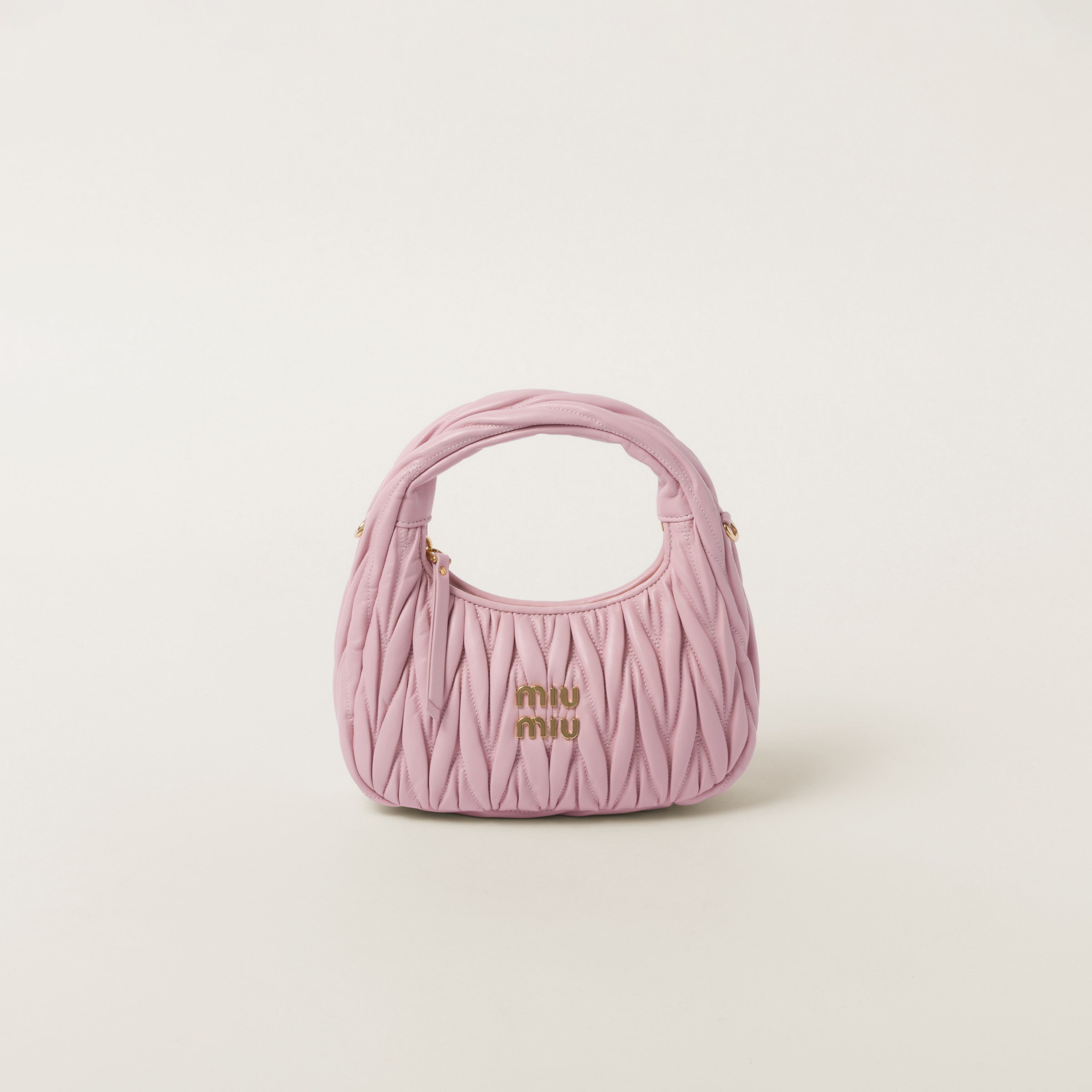 Wander matelassé nappa leather hobo bag