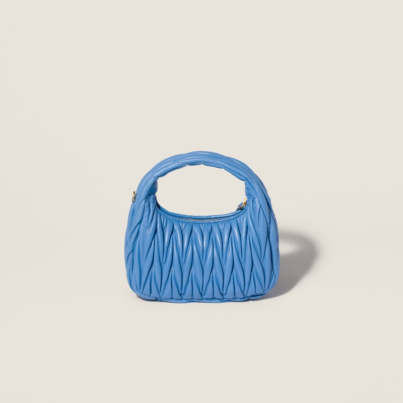 Wander matelassé nappa leather hobo bag