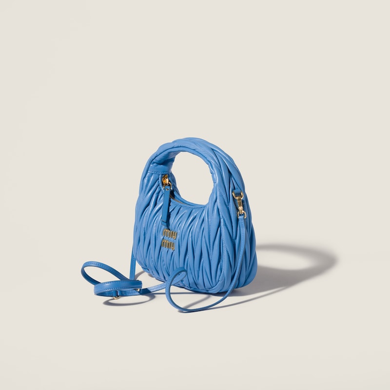 Wander matelassé nappa leather hobo bag