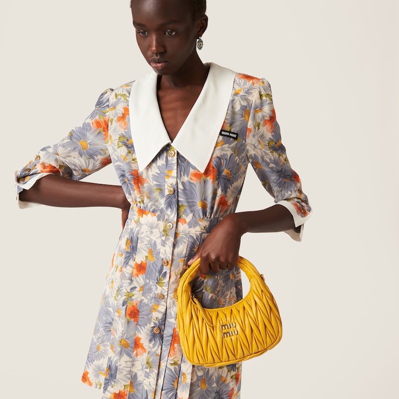 Wander matelassé nappa leather hobo bag