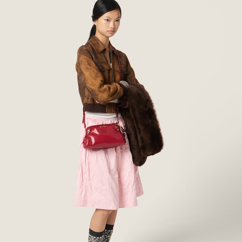 Caprice leather clutch