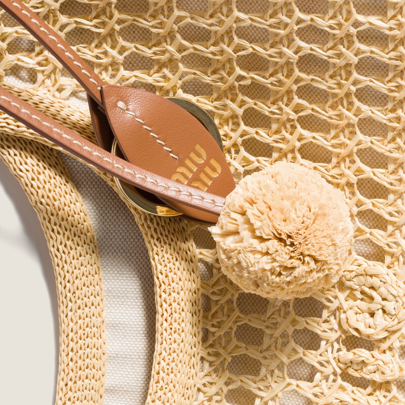 Ivy raffia crochet bag
