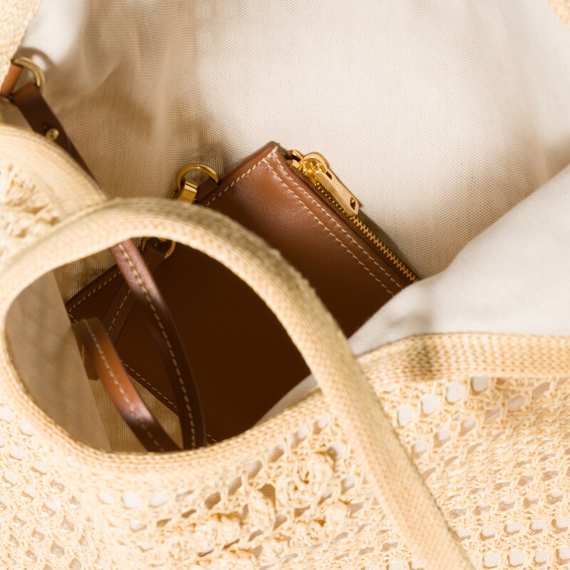 Ivy raffia crochet bag