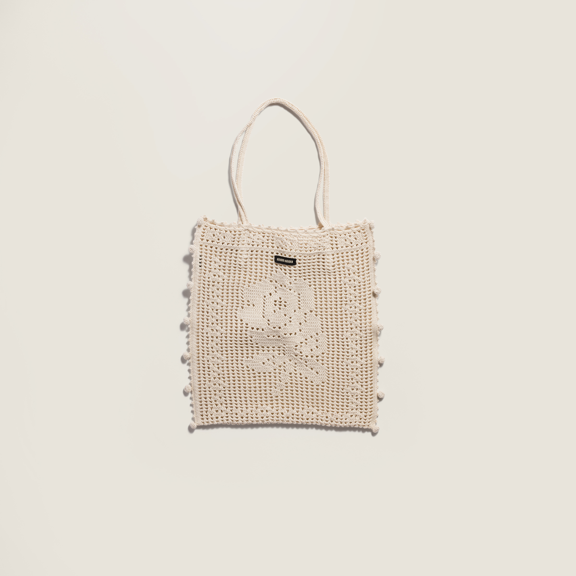 Cotton crochet tote bag