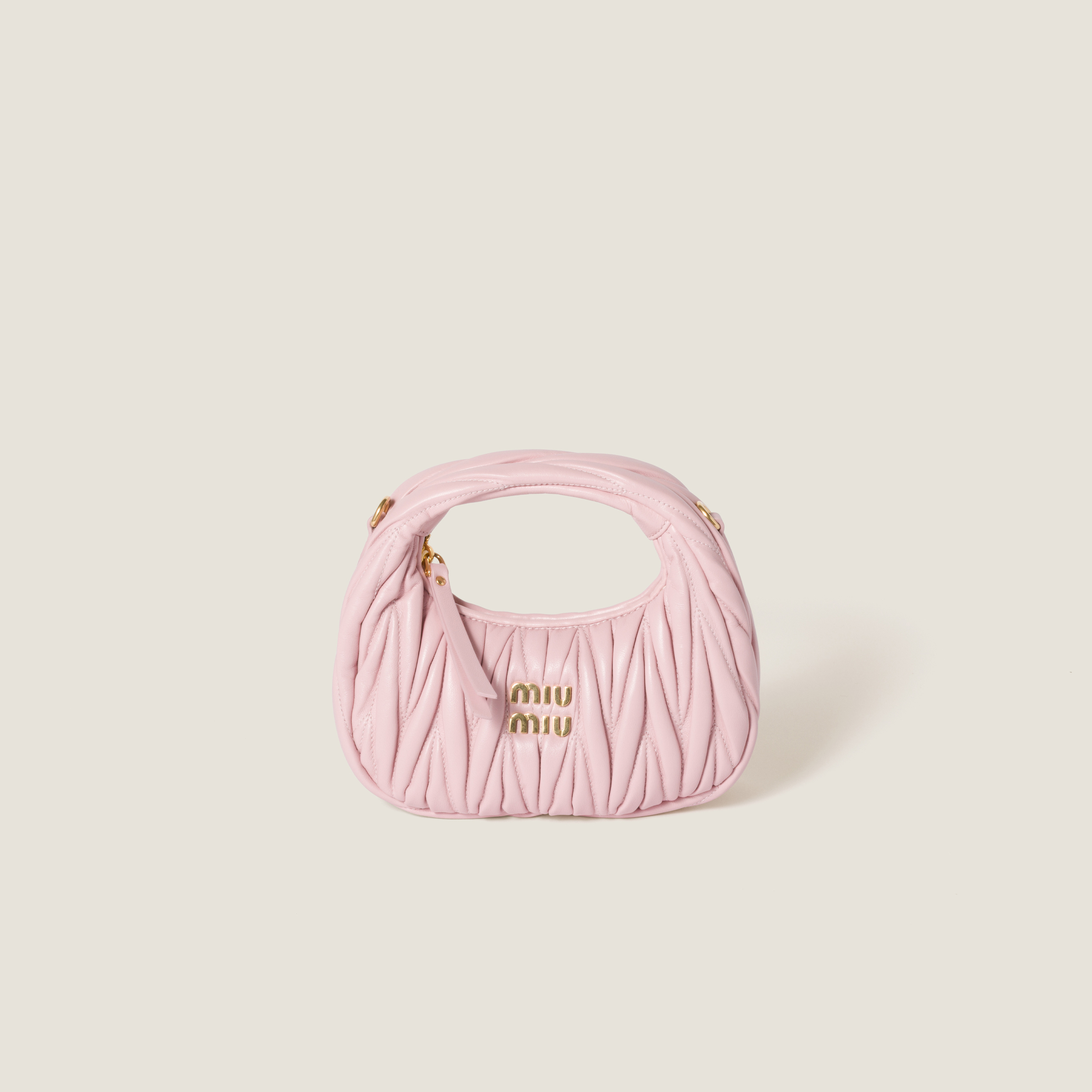 Wander matelassé nappa leather hobo mini-bag