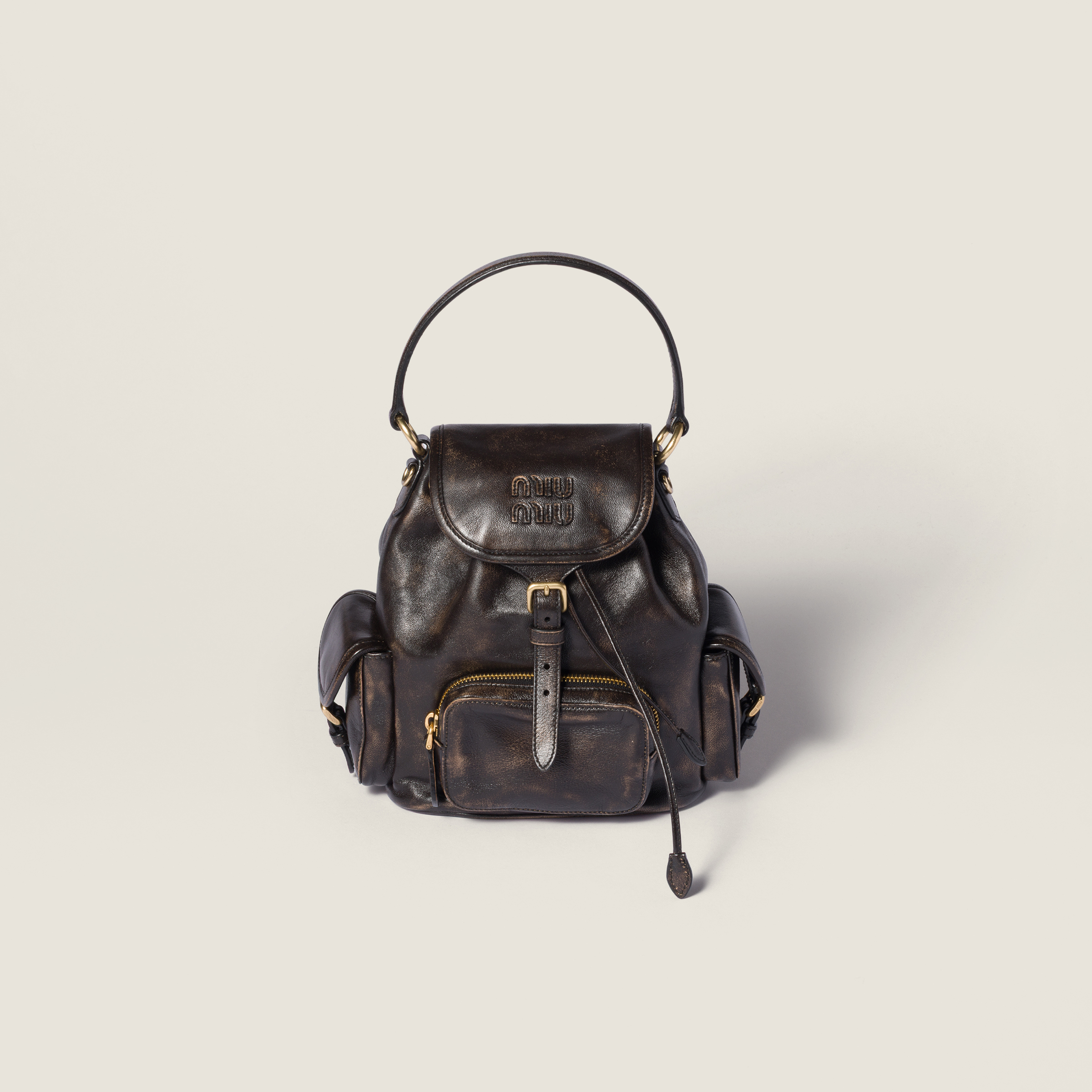 Leather backpack