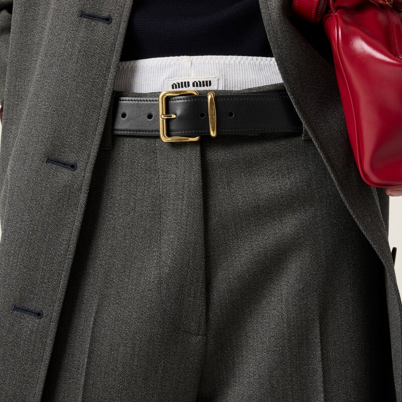 Leather belt