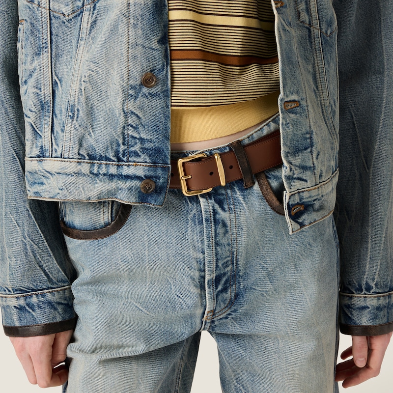 Leather belt