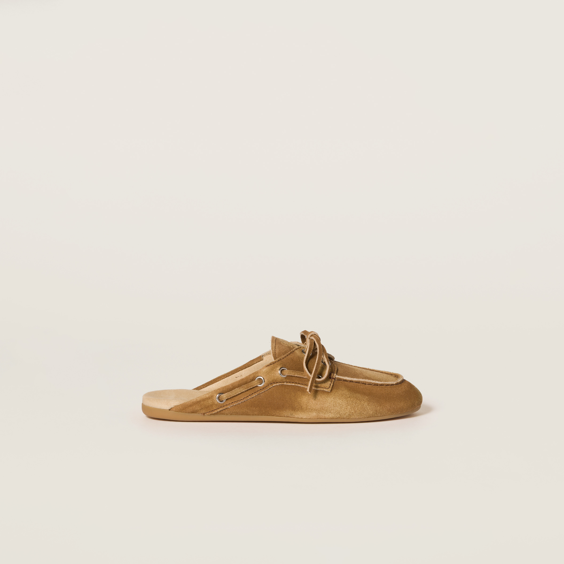 Faded suede Deck mules