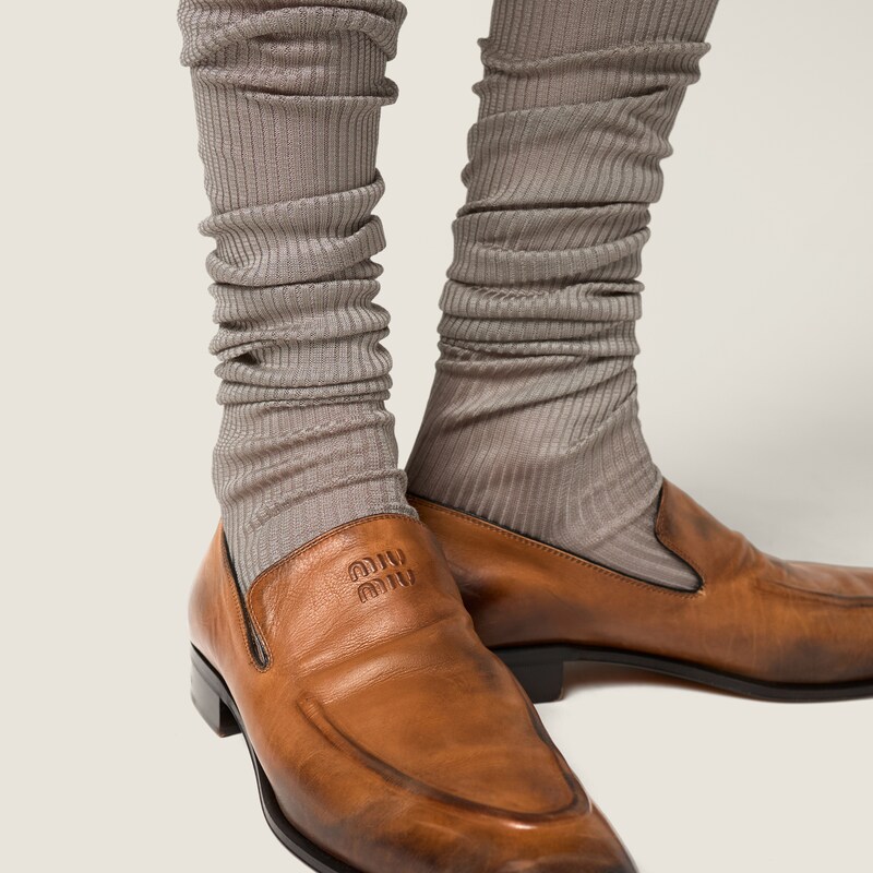 Leather loafers