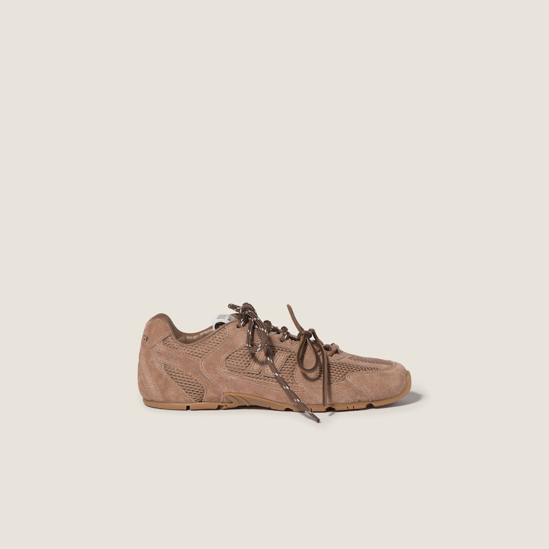 New Balance X Miu Miu 530 SL 绒面皮革和网眼运动鞋