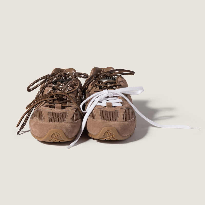 New Balance X Miu Miu 530 SL 绒面皮革和网眼运动鞋