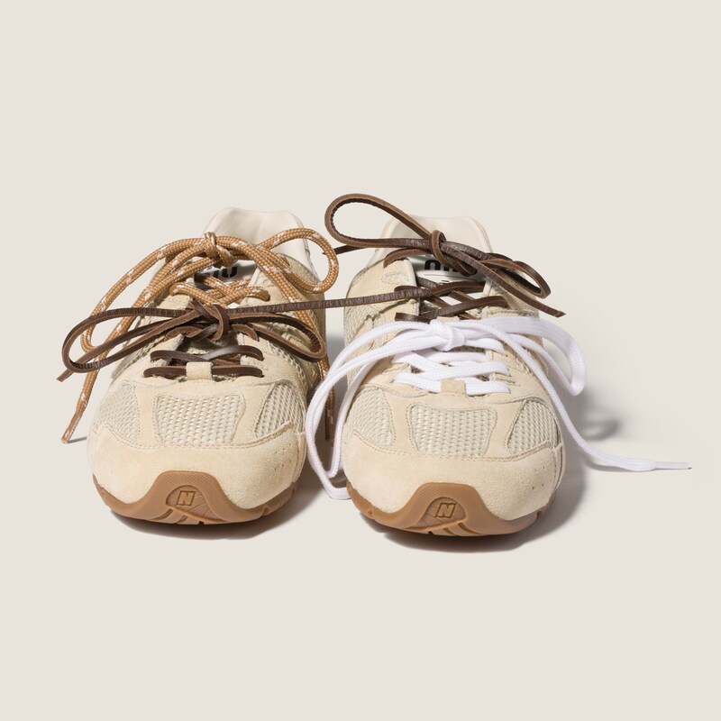 New Balance X Miu Miu 530 SL 绒面皮革和网眼运动鞋