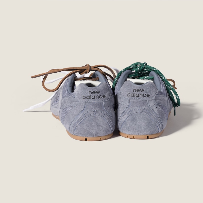 New Balance X Miu Miu 530 SL 绒面皮革和网眼运动鞋