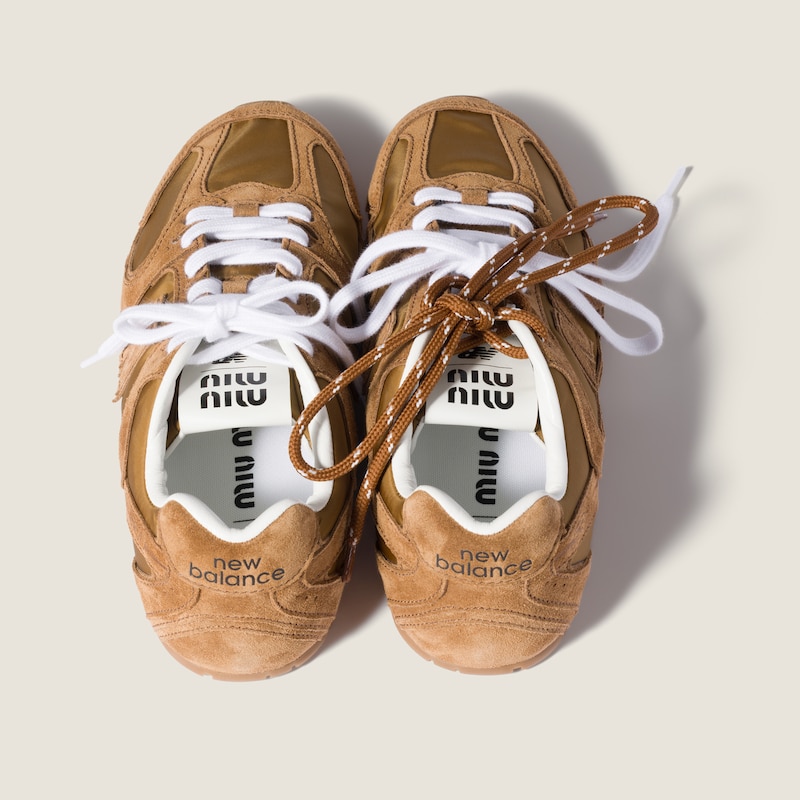 New Balance X Miu Miu 530 SL 科技织物与绒面革运动鞋