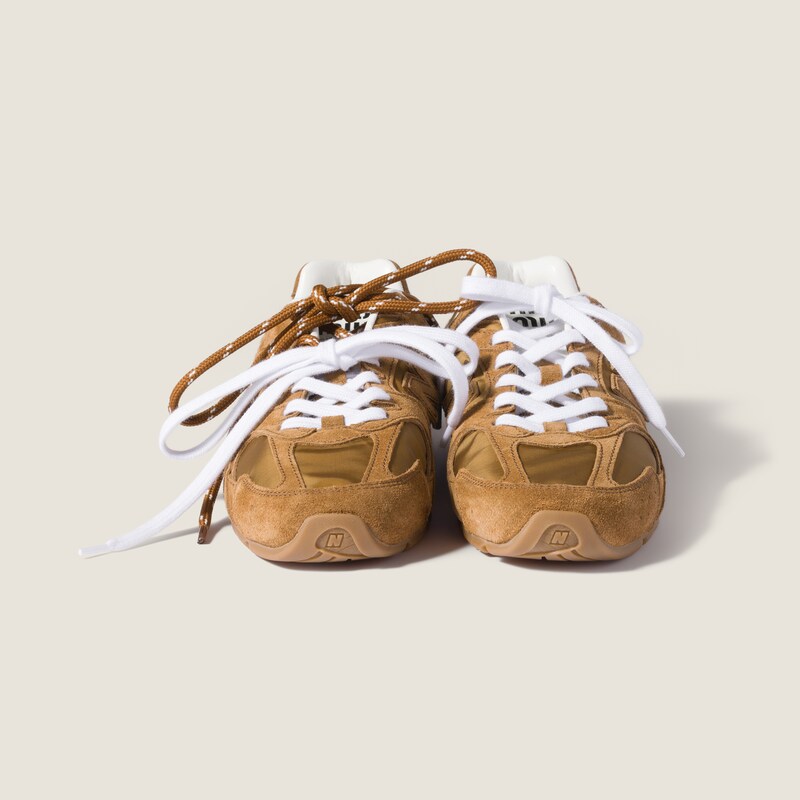 New Balance X Miu Miu 530 SL 科技织物与绒面革运动鞋