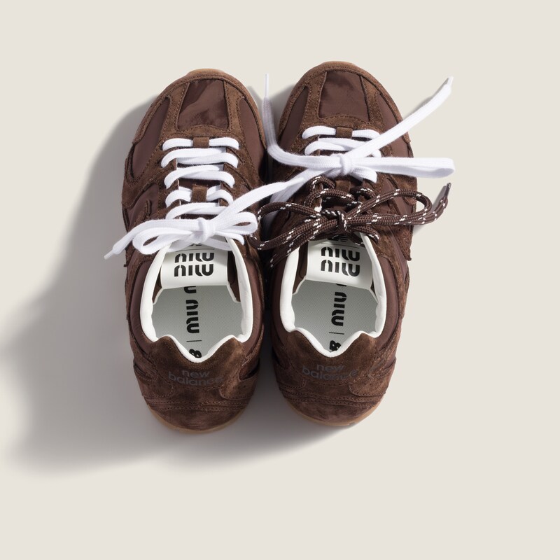 New Balance X Miu Miu 530 SL 科技织物与绒面革运动鞋