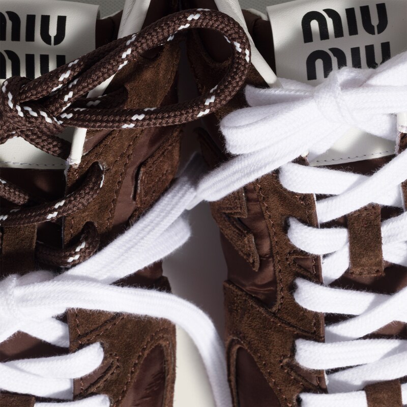 New Balance X Miu Miu 530 SL 科技织物与绒面革运动鞋