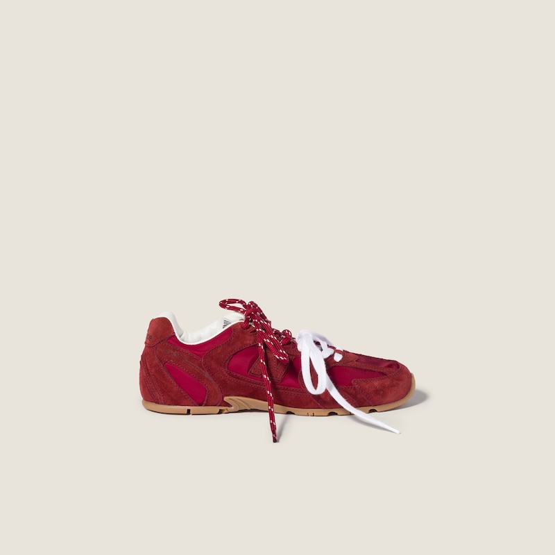 New Balance X Miu Miu 530 SL technical fabric and suede sneakers