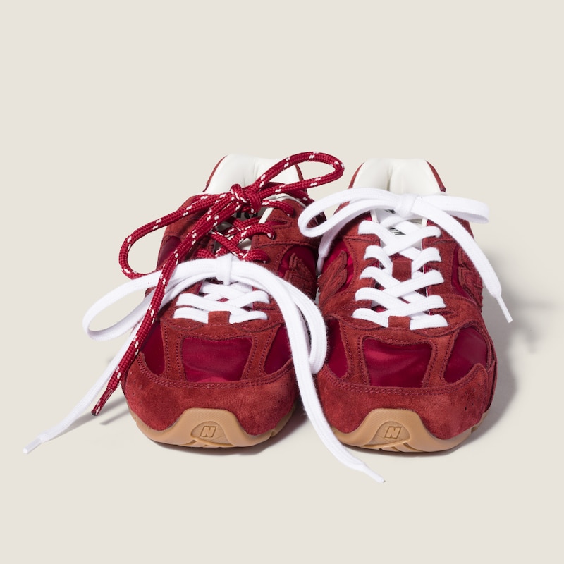 New Balance X Miu Miu 530 SL technical fabric and suede sneakers