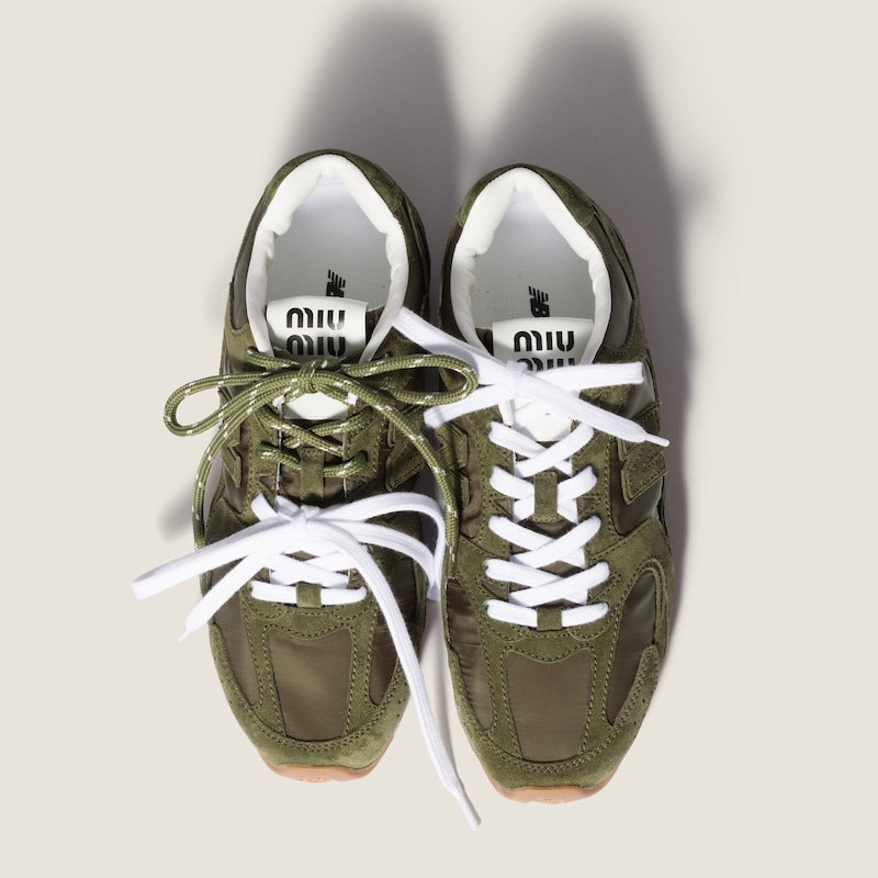 New Balance X Miu Miu 530 SL 科技织物与绒面革运动鞋