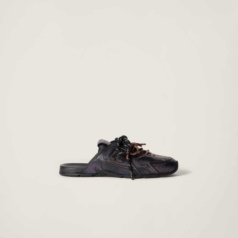 New Balance X Miu Miu 530 SL装饰小牛皮穆勒鞋