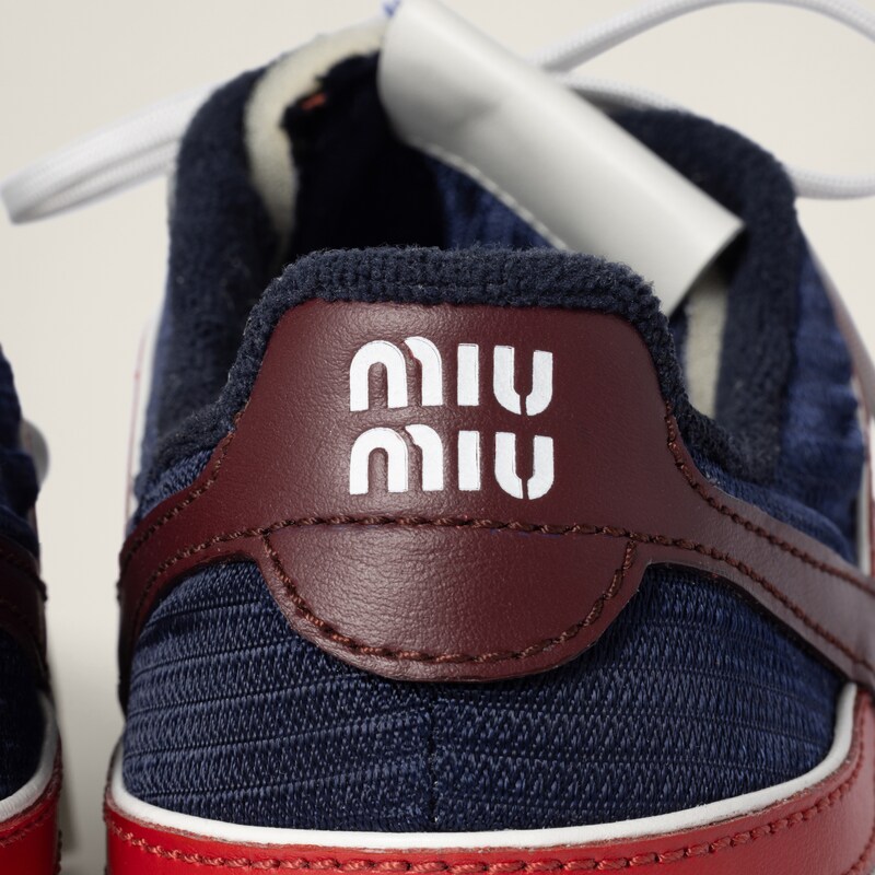 Gymnasium technical fabric and suede sneakers