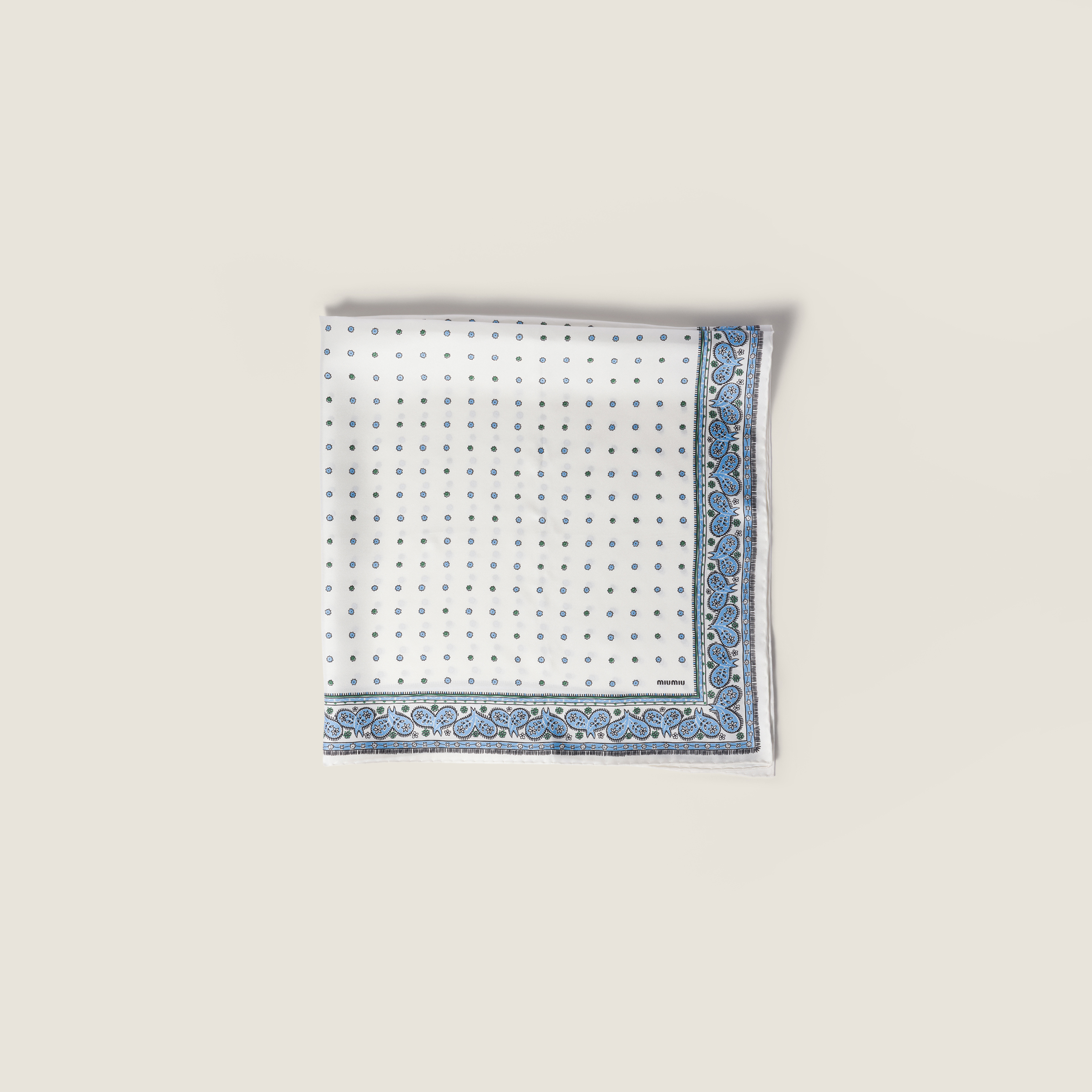 Printed twill scarf