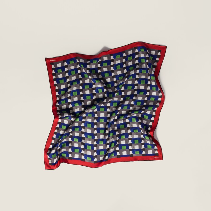 Printed silk scarf