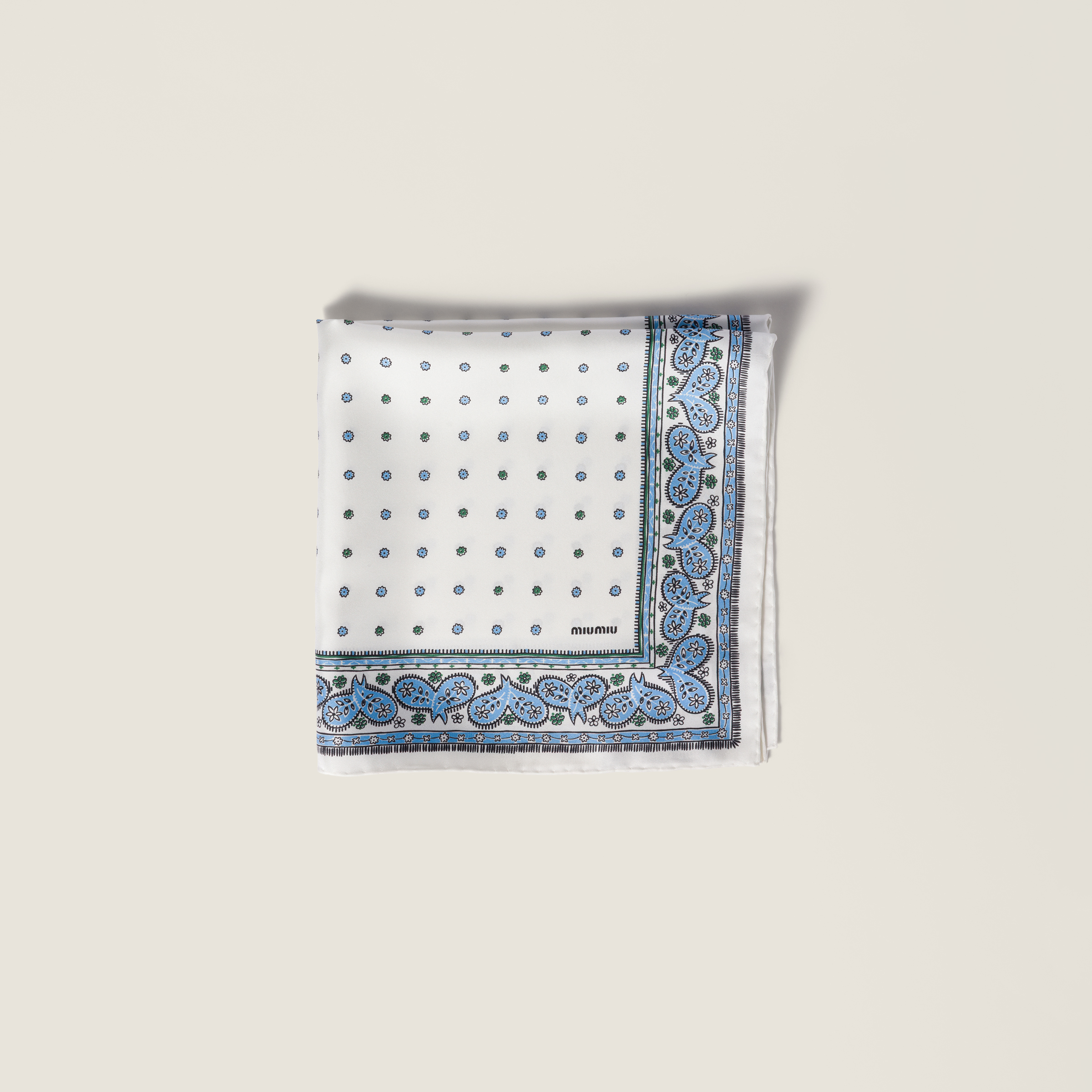 Printed twill scarf