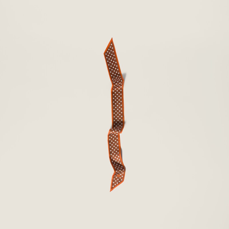 Printed twill scarf