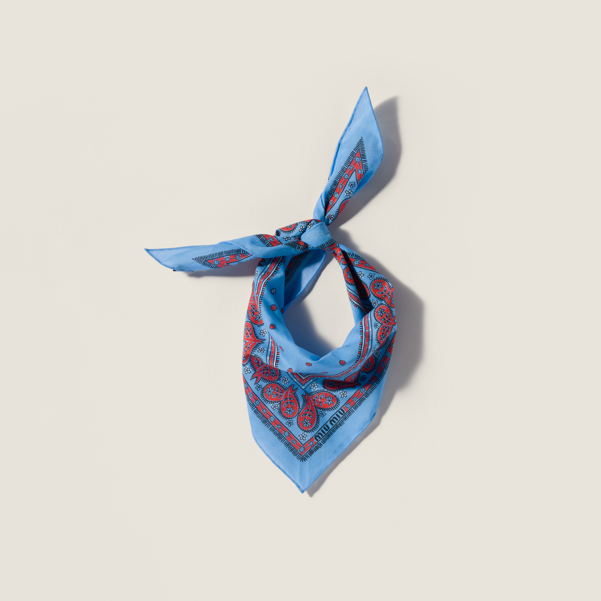 Printed twill scarf