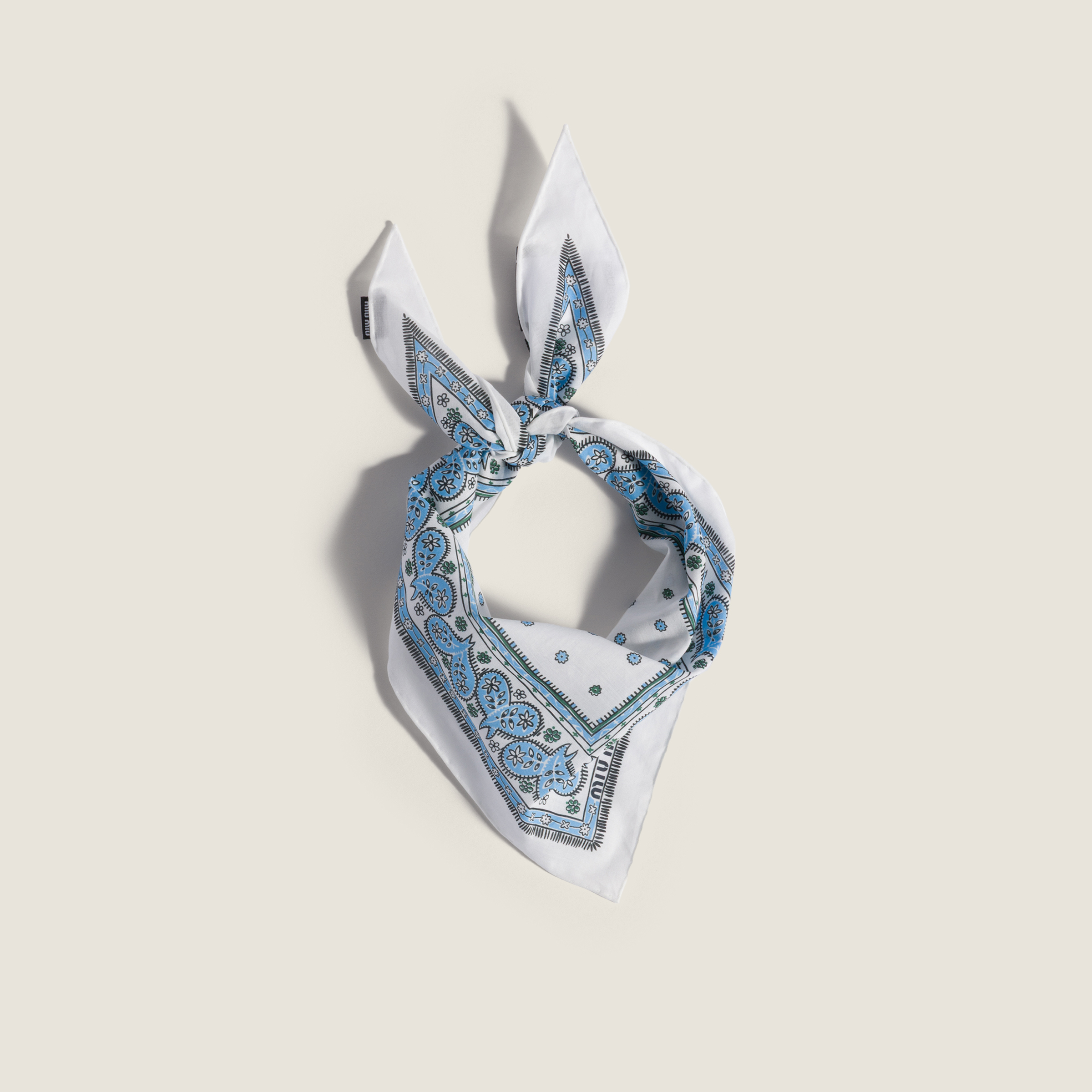 Printed twill scarf