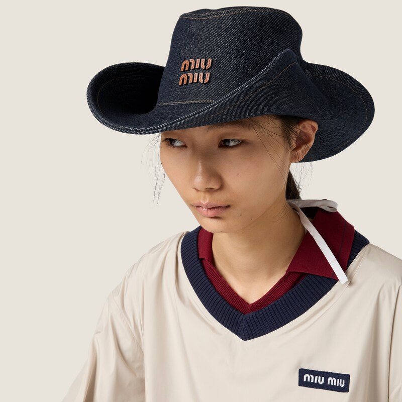 Denim cowboy hat