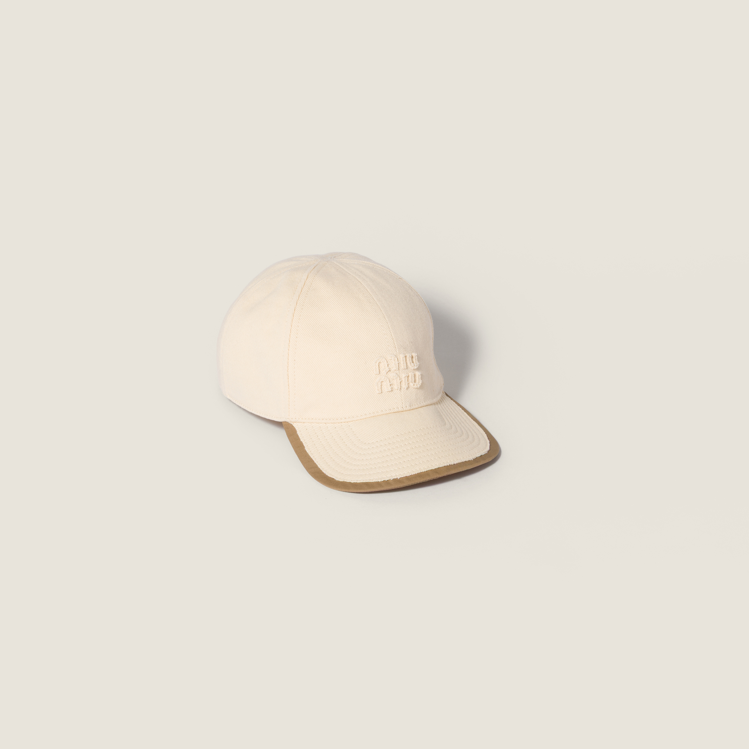 Drill and poplin baseball cap